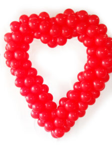 corazon de globos