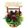 #56 - Arreglo de 9 Rosas en Base de Madera