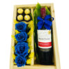 #44C - Arreglo de rosas con Vino