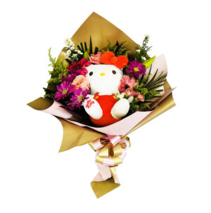 #17A - Ramo primaveral con peluche