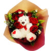 #17B - Ramo de rosas con peluche