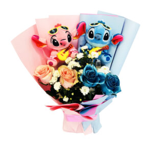 #18C - Ramo de rosas con peluches